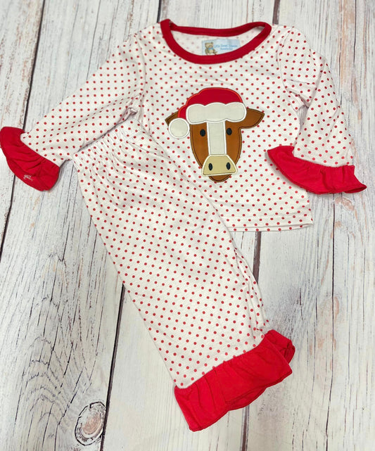 christmas cow girl pjs