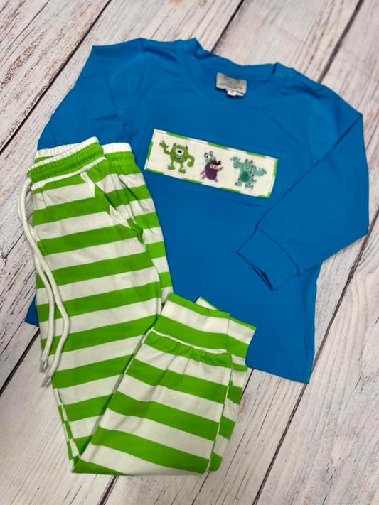 Monsters smocked joggers set