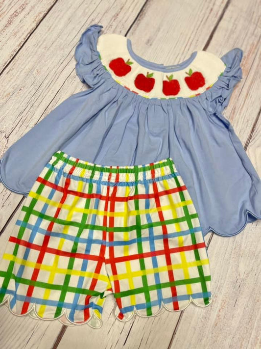 Girls Apple smocked set